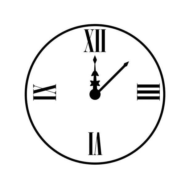 Horloge murale rétro icône isolée — Image vectorielle