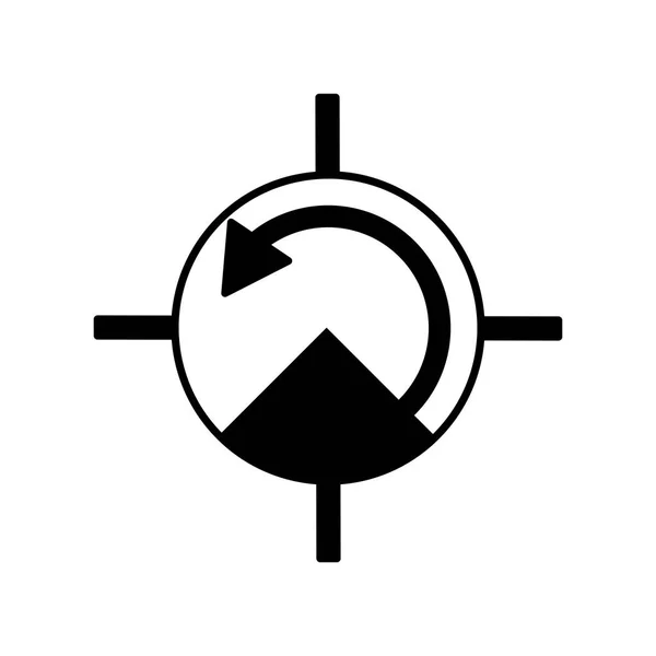 Manometer isoliert Symbol — Stockvektor