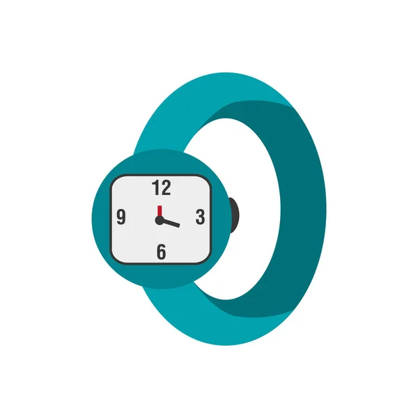 Ikona na białym tle zegar zegarek — Wektor stockowy
