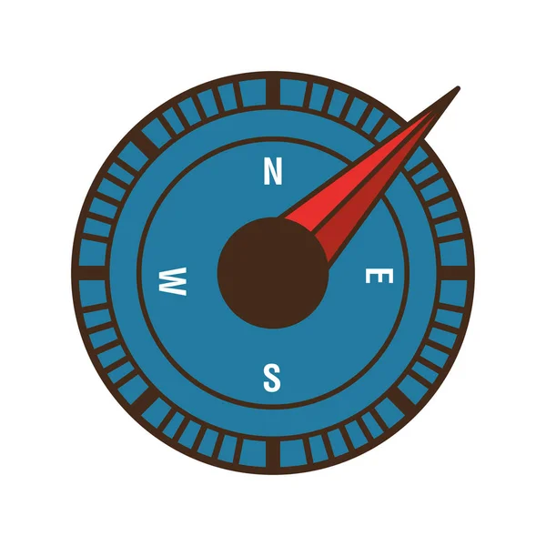 Izolované ikona kompasu průvodce zařízení — Stockový vektor