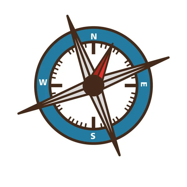 Izolované ikona kompasu průvodce zařízení — Stockový vektor