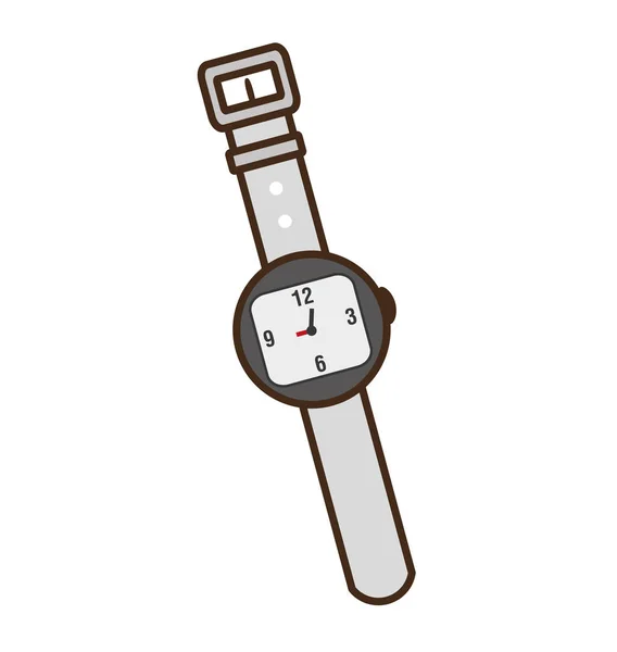 Reloj de pulsera icono aislado — Vector de stock