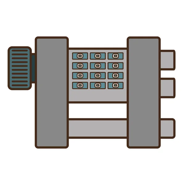 Security padlock isolated icon — Stock Vector