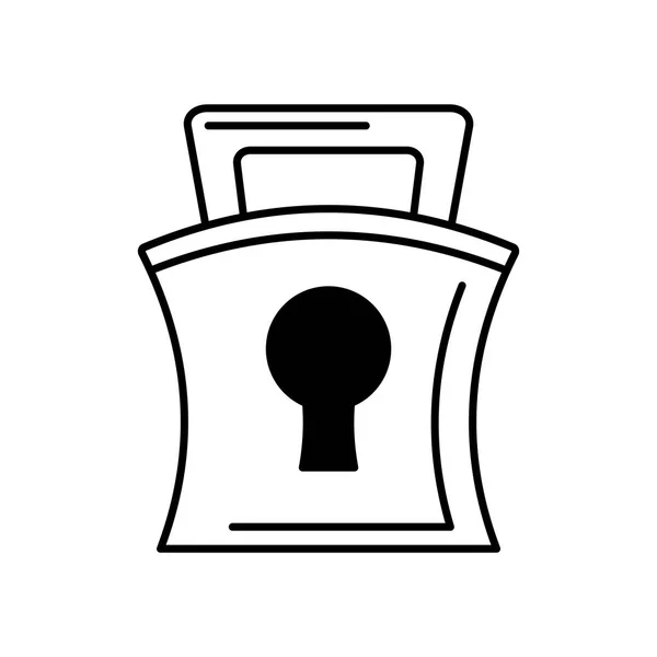 Candado de seguridad icono aislado — Vector de stock