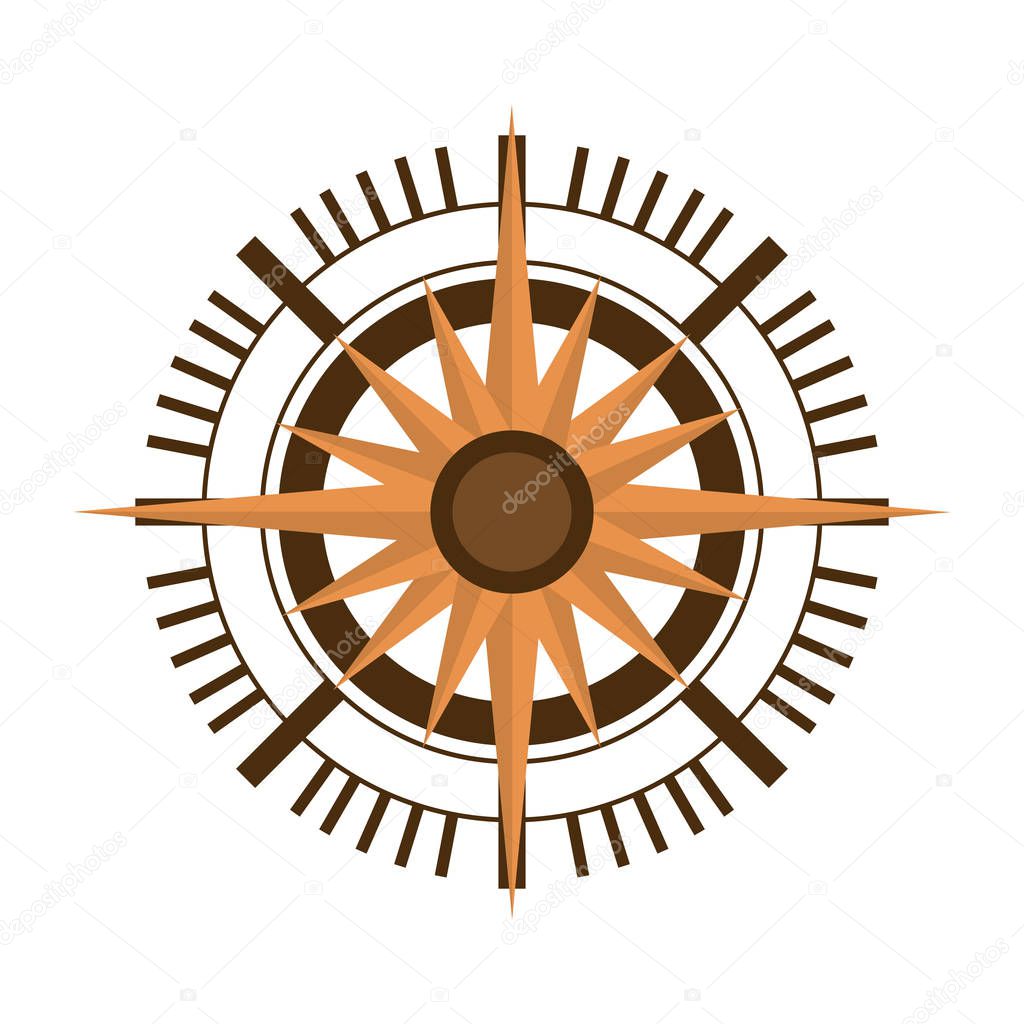 compass guide device isolated icon