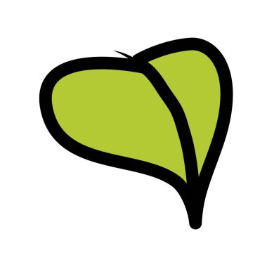 Ekoloji sembol izole simgesini yapraklar