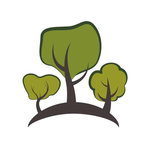 Ağaç orman ekoloji sembolü — Stok Vektör