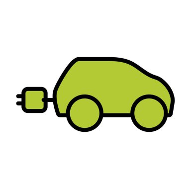 Eko araba sembol izole simgesini