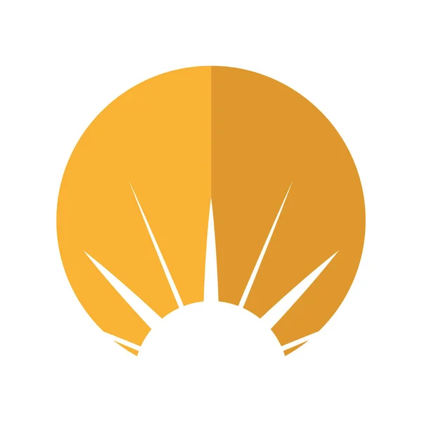 Emblema del sol icono aislado — Archivo Imágenes Vectoriales