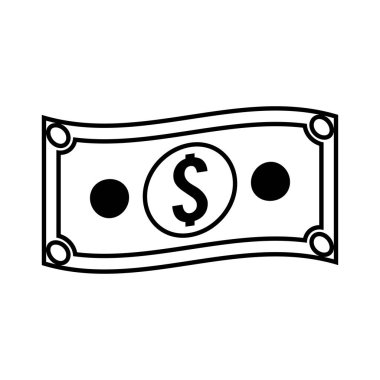 fatura para dolar izole simgesi