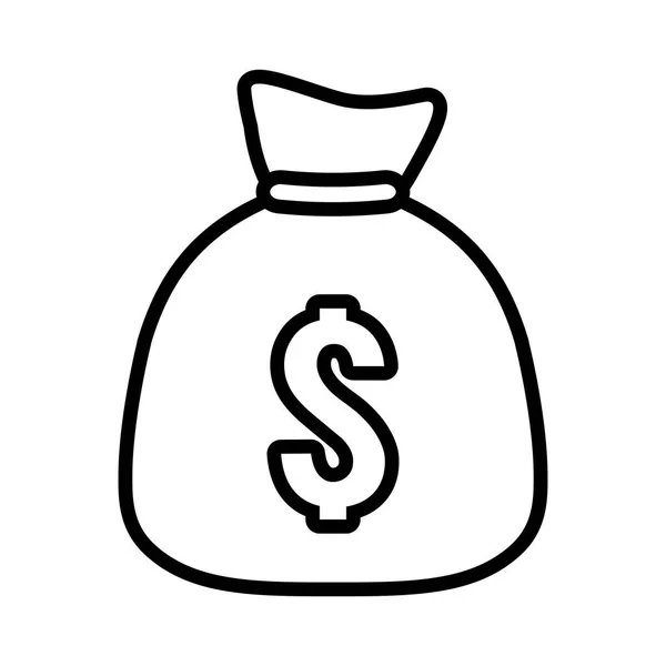 Деньги мешок изолированный значок — стоковый вектор