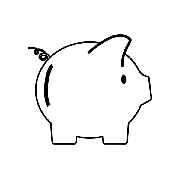 Piggy besparingar isolerade ikonen — Stock vektor