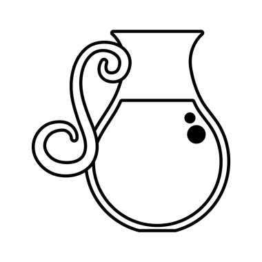 çaydanlık içecek izole simgesi