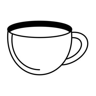 bardak içecek izole simgesi