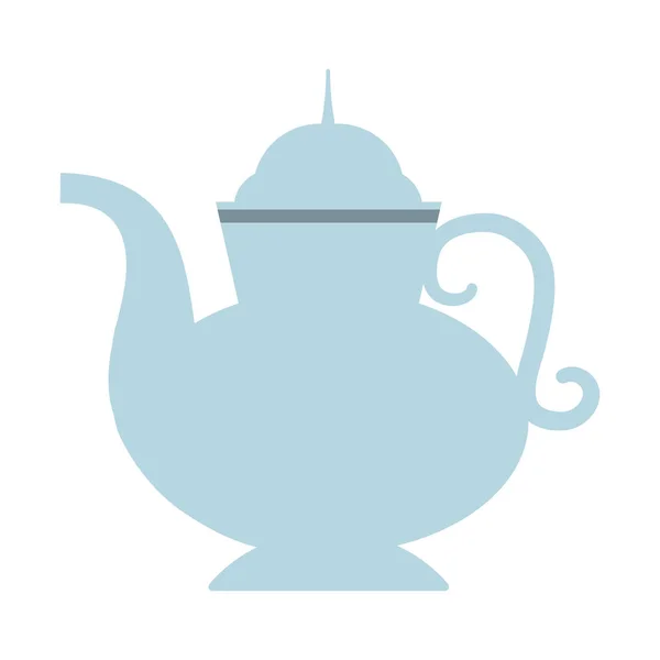 Čajník nápoj izolované ikona — Stockový vektor
