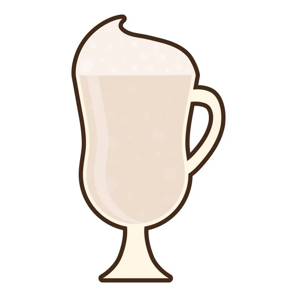 Taza de hielo bebida aislado icono — Vector de stock