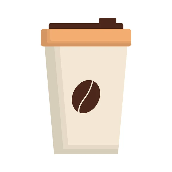 Bebida de café bebida aislado icono — Vector de stock