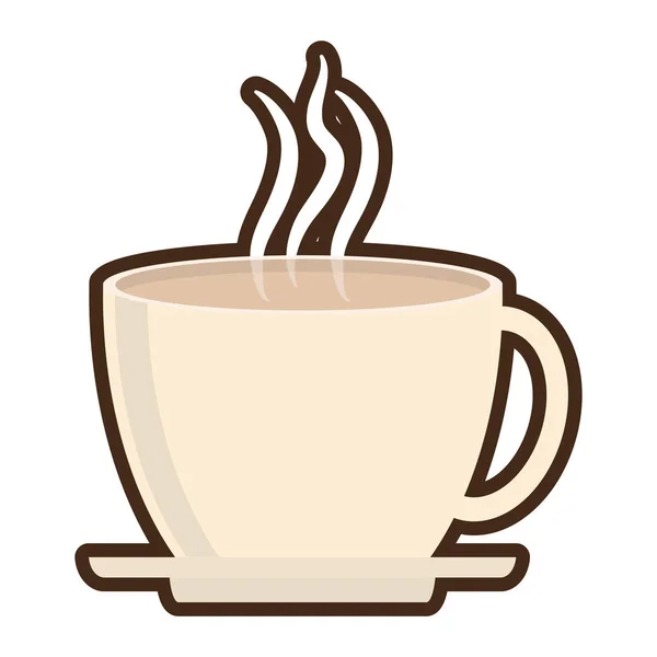 Cup beverage isolated icon — Stock Vector