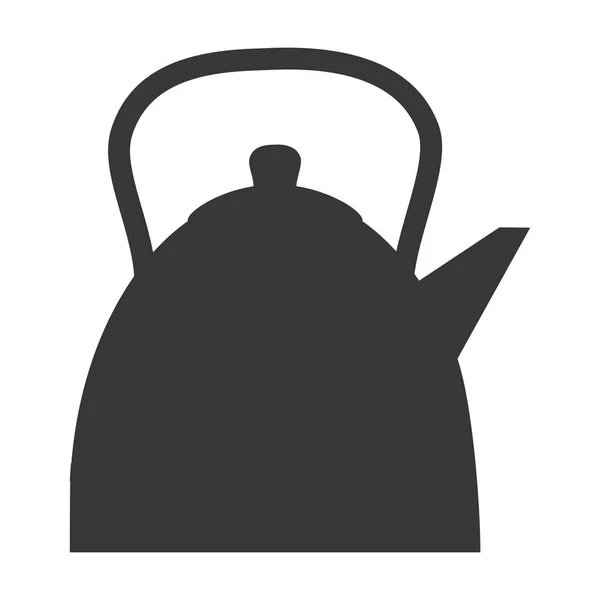 Tea kettle beverage isolated icon — Stock Vector