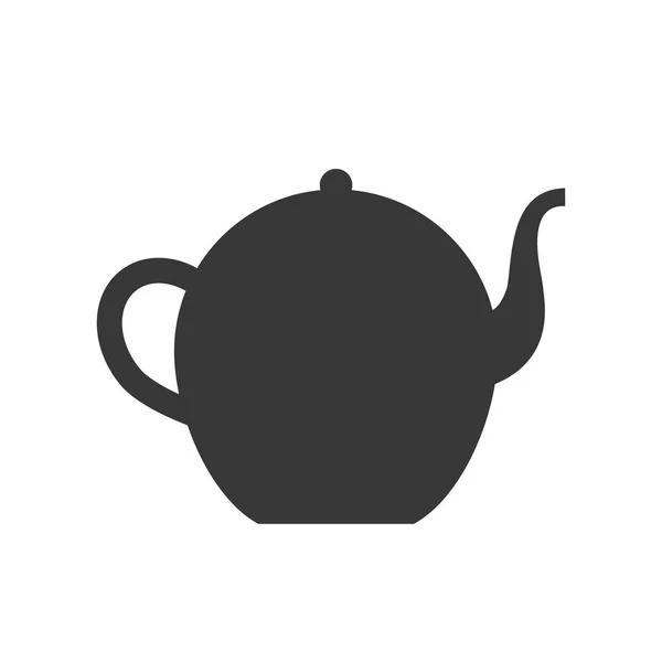 Teapot beverage isolated icon — Stock Vector