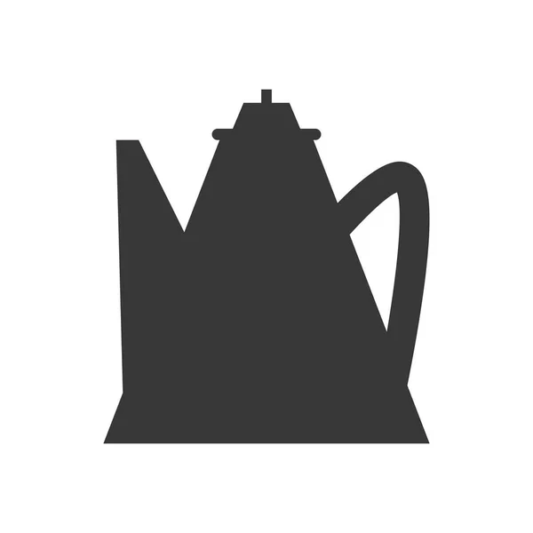 Teapot beverage isolated icon — Stock Vector