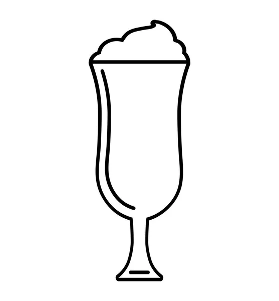 Buz bardak içecek izole simgesi — Stok Vektör