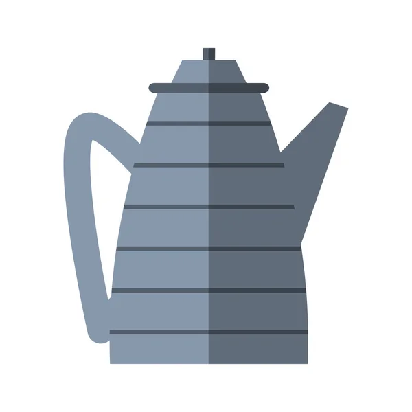 Czajnik herbata napój ikona na białym tle — Wektor stockowy