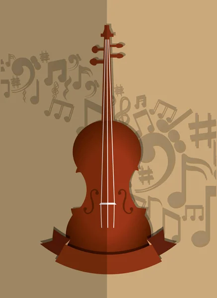 Музыкальный акустический инструмент — стоковый вектор