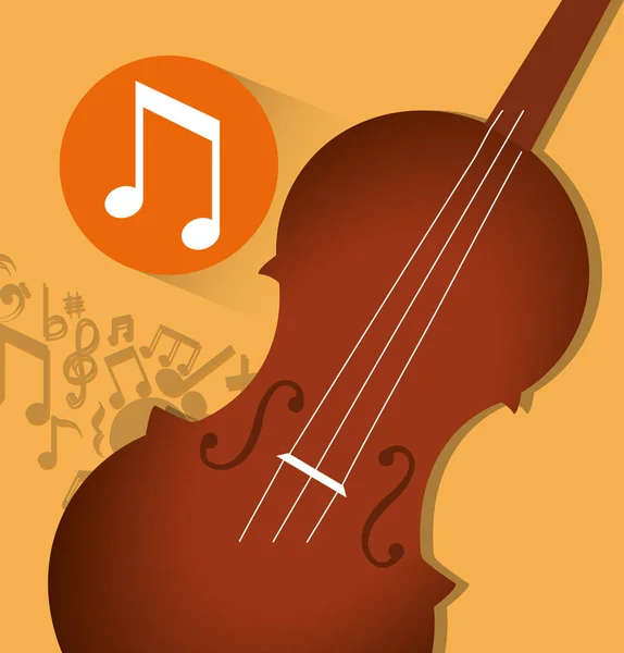 Muziek akoestische instrument — Stockvector