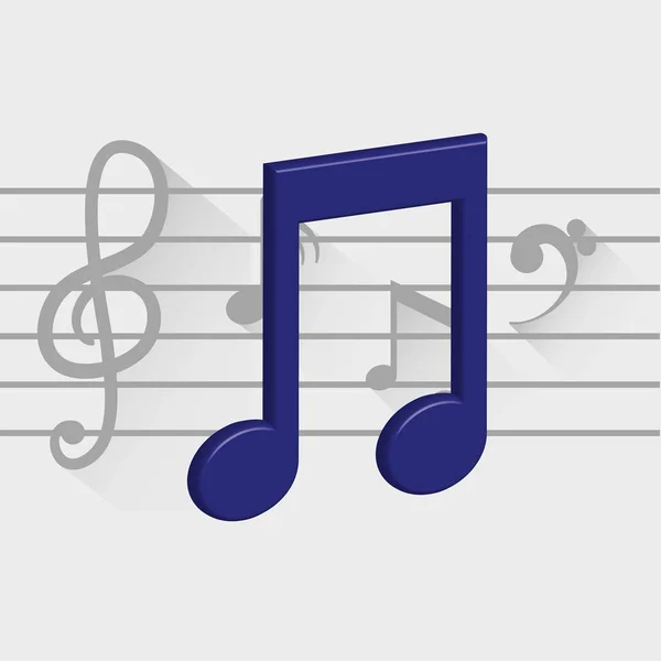 Notas musicales arte sonoro — Vector de stock