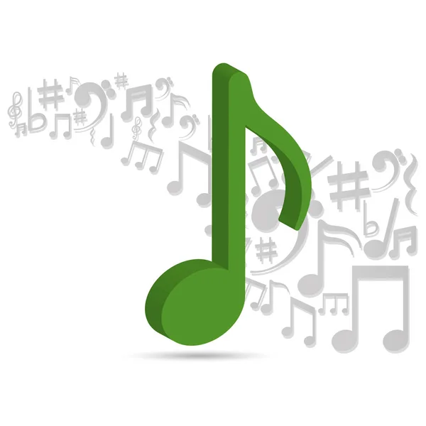 Notas musicais arte sonora — Vetor de Stock