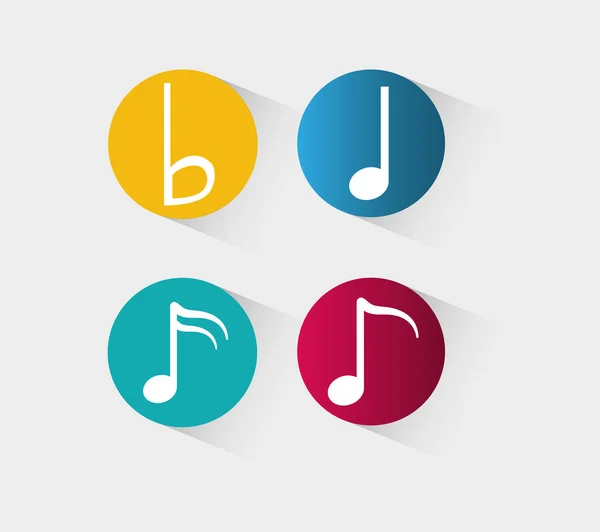 Notas musicales arte sonoro — Vector de stock