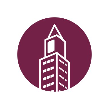 Emlak bina izole simgesi