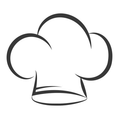 Chef şapka Tekdüzen izole simgesi