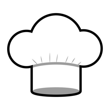 Chef şapka Tekdüzen izole simgesi