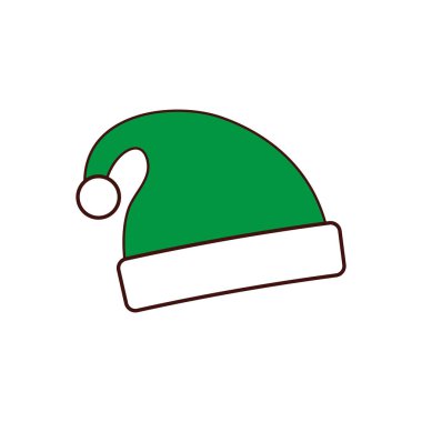 neşeli Noel şapka izole simgesi