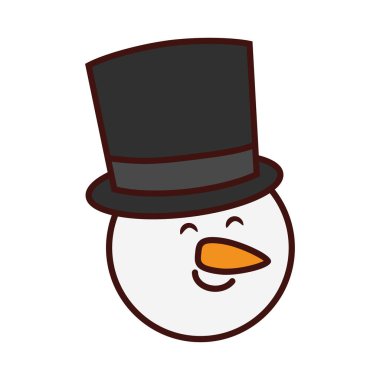 sevimli kardan adam karakter izole simgesi