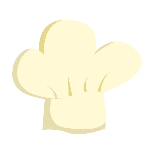 Chef-kok hoed uniforme geïsoleerd pictogram — Stockvector