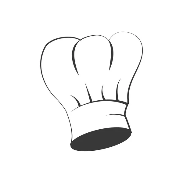 Sombrero de chef icono aislado uniforme — Vector de stock