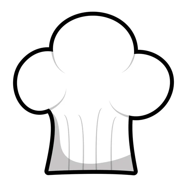 Chapéu de chef ícone isolado uniforme — Vetor de Stock