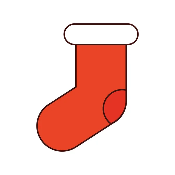 Feliz Natal meias ícone — Vetor de Stock