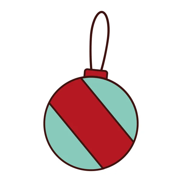 Merry christmas bal geïsoleerde pictogram — Stockvector