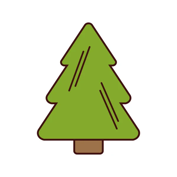 Pine jul isolerade trädikon — Stock vektor