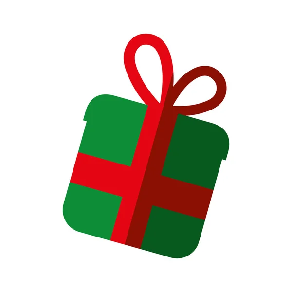 Gift box present isolated icon — Stock Vector