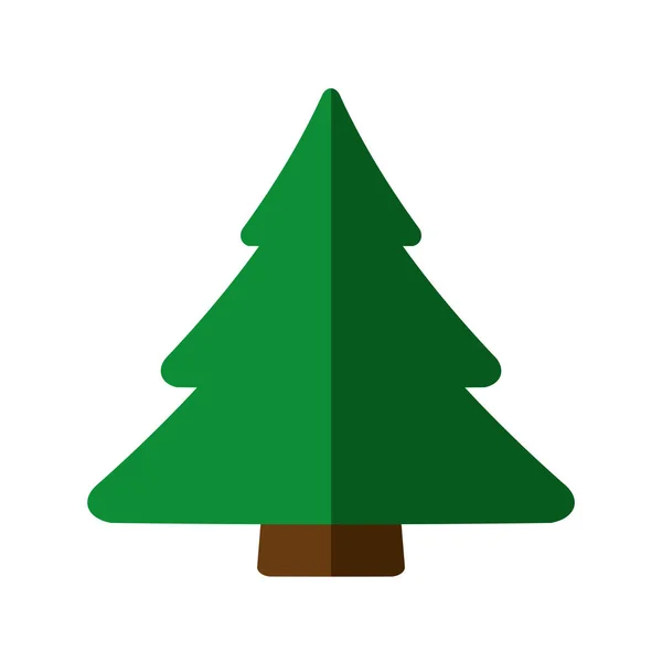 Árbol de pino icono de Navidad aislado — Vector de stock