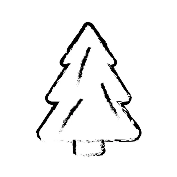 Árbol de pino icono de Navidad aislado — Archivo Imágenes Vectoriales