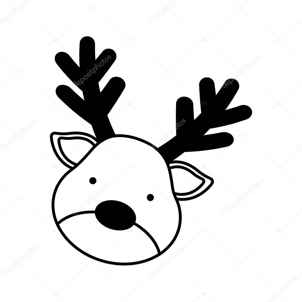 Cute Reindeer Character Icon Stock Vector Djv 129152732