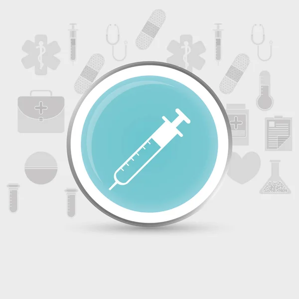 Medizinische Nadel Erste Hilfe — Stockvektor