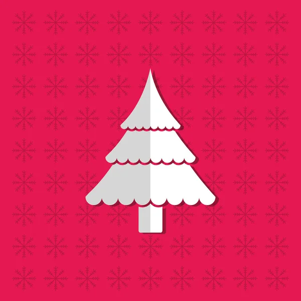 快乐的圣诞节树松卡 — 图库矢量图片