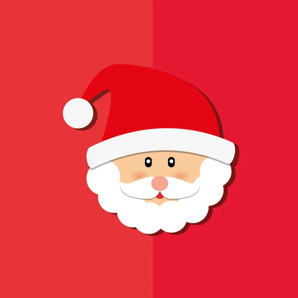 Frohe Weihnachten Weihnachtsmann-Karte — Stockvektor